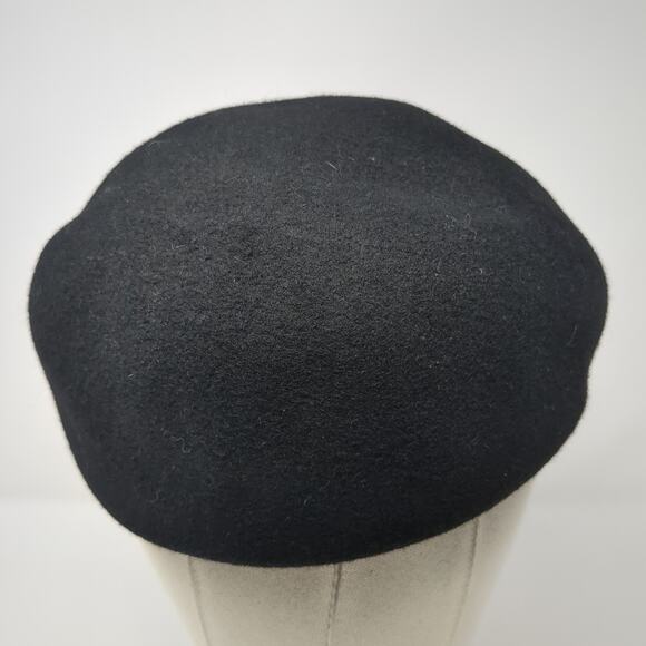 Huckel Bora Super Sima Int Flat Fitted Newsboy Cap Black Small Blank Wool Felt - Picture 7 of 12